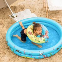 Evolution - Poolspielset Babypool ø 120 cm + Strandball + Schwimmring - Planschbecken Kinder von Evolution