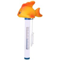 Evolution - Thermometer Fisch mit Schnur Temperatur Messung °c & °f Pool Schwimmbad Orange von Evolution