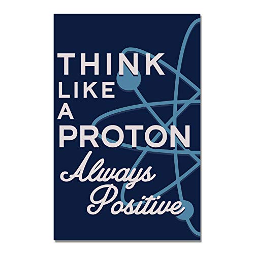 EvolveFISH Think Like a Proton Always Positive Poster, 27,9 x 43,2 cm von EvolveFISH