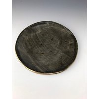3" Graue Platte Mit Goldrand von EvolvingDesignStudio