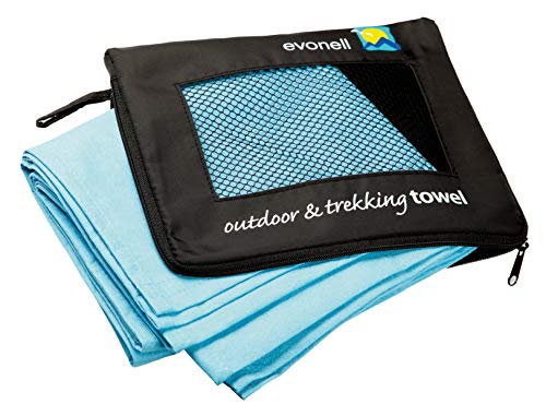 Evonell© Sport & Trekking Towels | Mikrofaser Handtücher XL 66 x 140 cm Mint – Ultra saugfähig klein, leicht – das praktische Sauna und Badetuch, Sporthandtuch, Outdoor-Handtuch von Evonell