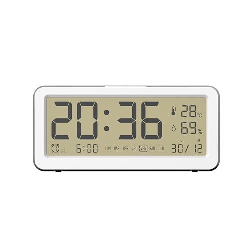Mobility Lab Evoom EV313900 ORAS Digitaler Wecker mit großer Anzeige, Snooze-Funktion, Dual-Alarm, Thermometer, Datum, Luftfeuchtigkeit – Farbe weiß Mobility Lab Evoom EV313900 ORAS Digitaler Wecker mit großer Anzeige, Snooze-Funktion, Dual-Alarm, Thermometer, Datum, Luftfeuchtigkeit – Farbe weiß von Evoom