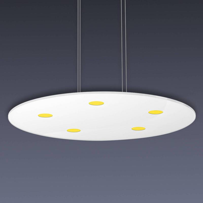 Runde LED-Pendelleuchte Sunia mit Touch-Dimmer von Evotec