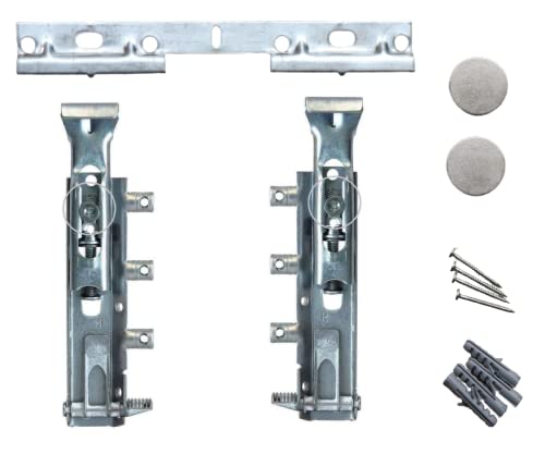 Evotrade 1 Paar verstellbare Haken, unsichtbare Befestigungen, Hängeschränke für Hängeschränke, DIN 68840 + Wandset von Evotrade