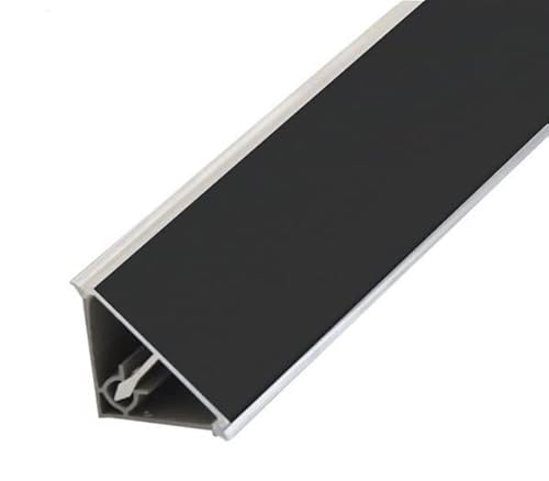 Evotrade Abschlussprofil aus PVC für Küchenarbeitsplatten – 2 Meter Länge | Farben zur Auswahl + Zubehör (2 Endkappen + 2 Eckverbindungen, schwarz) | Made in Italy von Evotrade