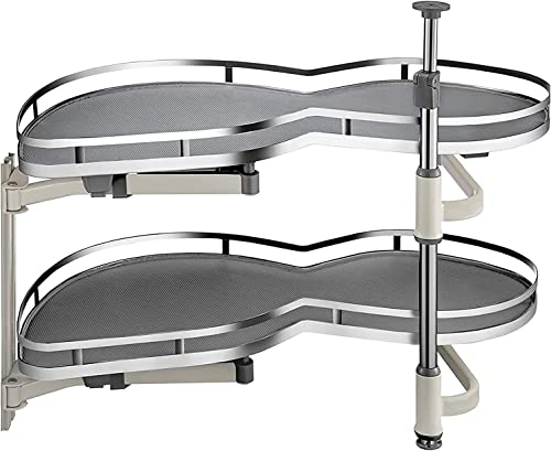 Evotrade Eck-Mechanismus Ausziehbarer Küchenkorb 2 Ebenen – Gedämpft für Eckschrank mit linker Türöffnung | Küchenaufbewahrung Mechanismus von Evotrade