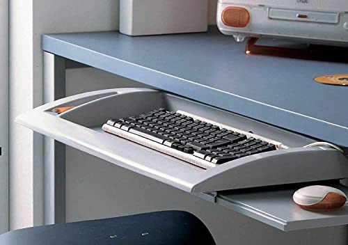 Evotrade - Herausnehmbare Tastaturhalterung mit Hilfsablage für die Maus, Stahlschienen (mit Maushalter) von Evotrade