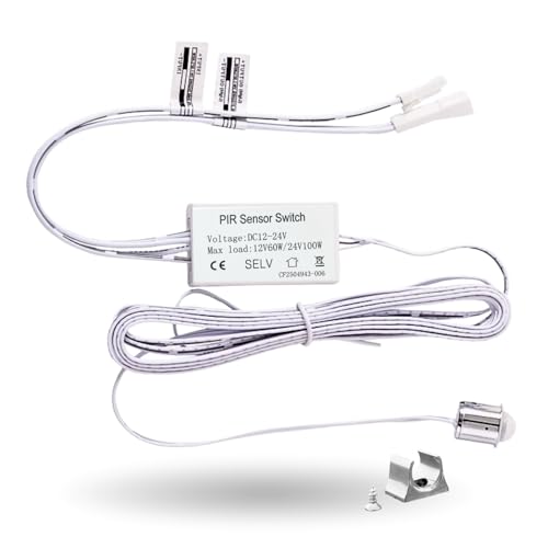 Evotrade LED-Sensoren 12-24 V – Tür-Bewegungssensor (1-3 cm) oder Näherungssensor (1-3 m) Mini-Einbau- oder Flächensensor bis zu 100 W (Näherungssensor, grau) von Evotrade