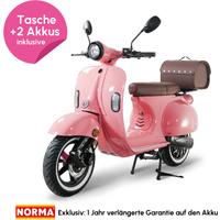 45er E-Roller inkl. 1 Akkus + Helmtasche - Old Rose glossy von Evyvo
