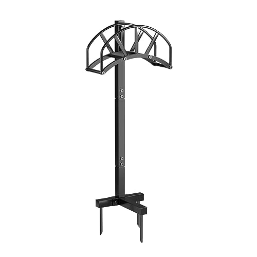 Evzvwruak 1 Stück Garten Wasserschlauchhalter Abnehmbarer Schlauchhalter Ständer Heavy Duty Metall Schlauchaufhänger Schwarz von Evzvwruak