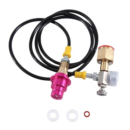 Evzvwruak CO2 Adapterschlauch mit 2000 Psi Manometer für DUO/TERRA/ART Quick Connect an größere CO2 Flaschen, Kohlensäureflasche von Evzvwruak
