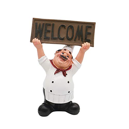 Evzvwruak Kreative Startseite Geschenk Chef Dekoration Chef Hands Up Welcome Sign "WELCOME" Little Chef Crafts Home Decor Cafe von Evzvwruak