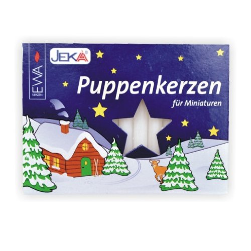 Puppenkerzen weiss 7x70 mm 40 Stück im Pack - Markenqualität von Ewa-Jeka