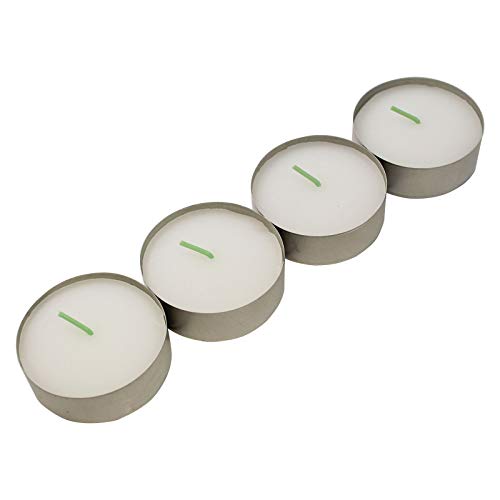 EWA - Kerzen Maxi Teelichter weiß mit Metallhülle 4 Stück/Pack ca. (ØxH) 57 x 23 mm von Ewa Kerzen