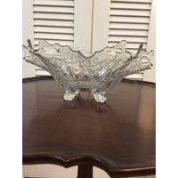 Cambridge Radierungsglas - Chantilly Vier Toed Flared Schale Marta/445 von EwasAntiqueShop