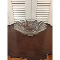 Fostoria Radierungsglas - Wiesenrose Ausgestellte Schale von EwasAntiqueShop