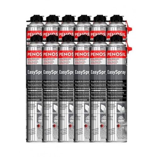 PENOSIL EasySpray Sprühschaum, spritzbar, mit einem Applikator, Box mit 12 Flaschen von Penosil