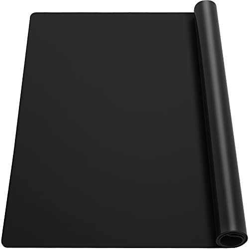 Ewen 80x60 cm große Silikon-Küchenthekenmatte, 2 mm dick, hitzebeständiger Arbeitsplattenschutz, Silikonmatte unter der Luftfritteuse, Toasterofen, Mikrowelle, Kaffeemaschine, Bohrmaschine, schwarz von Ewen