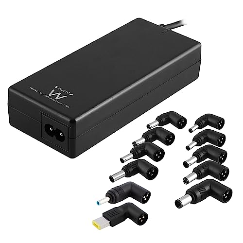 EWENT EW3966 Notebook charger Home 90W Multifunktionelles Ladegeraet mit automatischer Spannungsauswahl DC 9,5-24V mit 11 Steckern von Ewent