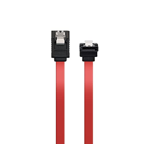 Ewent SATA III Kabel, 6 GBits, Metallclips, L-Type, 90°, Rot, 0.7m von Ewent