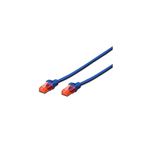 ewent EW-6U-010B Netzwerk-Patchkabel, CAT 6 U/UTP, AWG 24/7, 2 RJ45-Stecker, 1 m, Blau von Ewent