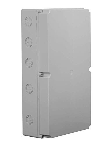 Ewh-Shop - Industriegehäuse Leergehäuse Verteilergehäuse IP67 mit Hutschiene (Grau, 30x540x150 mm) von Ewh-Shop
