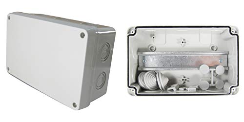 TPelectric - Industriegehäuse Leergehäuse Verteilergehäuse IP67 mit Hutschiene (Weiß, 180 x 110 x 70) von Ewh-Shop