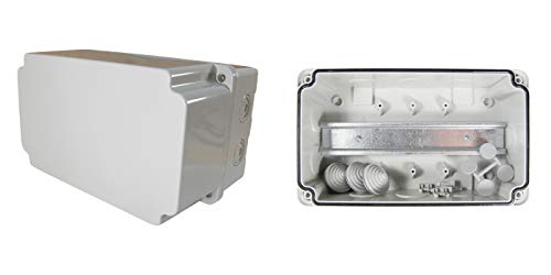TPelectric - Industriegehäuse Leergehäuse Verteilergehäuse IP67 mit Hutschiene (Weiß, 220 x 130 x 140) von Ewh-Shop