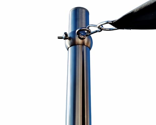 Sonnensegelmast 2,5-3m Höhenverstellbar Edelstahl mit Bodenhülse Sonnensegel Mast Pfosten Stange (⌀42mm 3m mit Bodenhülse) von EwigStahl