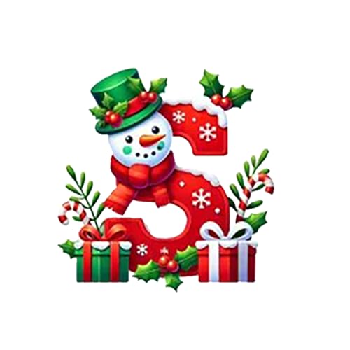 Ewleguzka 26 Buchstaben-Ornamente, Weihnachtsbaumschmuck, personalisierbar, Weihnachtsmann, Monogramm, Anfangsbuchstabe für Baum, DIY, Handwerk, Weihnachtsdekoration, Rot von Ewleguzka