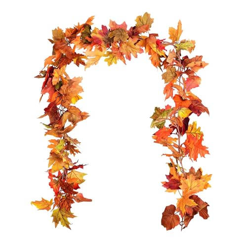 Ewleguzka Herbstgirlande – Ahornblatt-Girlande mit Tannenzapfen – Herbst-Eichelblatt-Girlanden für Thanksgiving, Halloween, Kaminsims, Esstisch, Tafelaufsatz für drinnen und draußen Ewleguzka Herbstgirlande – Ahornblatt-Girlande mit Tannenzapfen – Herbst-Eichelblatt-Girlanden für Thanksgiving, Halloween, Kaminsims, Esstisch, Tafelaufsatz für drinnen und draußen von Ewleguzka