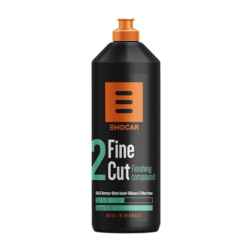 Ewocar Fine Cut Finish-Politur - Wasserbasiertes Poliermittel ohne Silikon & Füllstoffe, entfernt Hologramme, Swirls & feine Kratzer - Hochglanz-Finish in einem Schritt - Für Finish – 1000ml Ewocar Fine Cut Finish-Politur - Wasserbasiertes Poliermittel ohne Silikon & Füllstoffe, entfernt Hologramme, Swirls & feine Kratzer - Hochglanz-Finish in einem Schritt - Für Finish – 1000ml von Ewocar