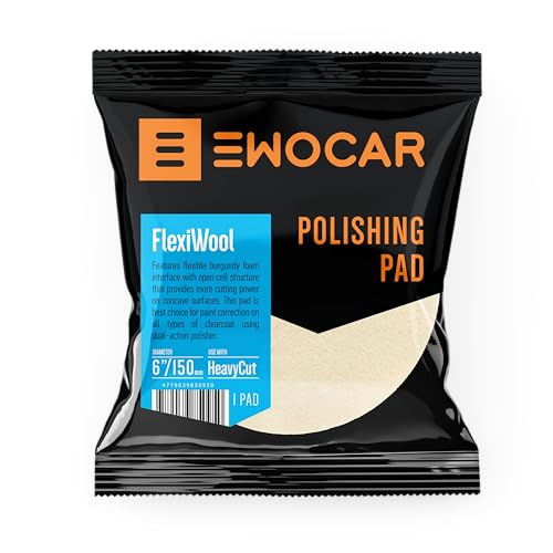 Ewocar FlexiWool 165/150 Polierpad – Flexibel & Effektiv für konkave Flächen – Optimiert für Cutting mit Heavy Cut & Heavy Cut+ – Verbesserte Anpassung & Schleifleistung von Ewocar