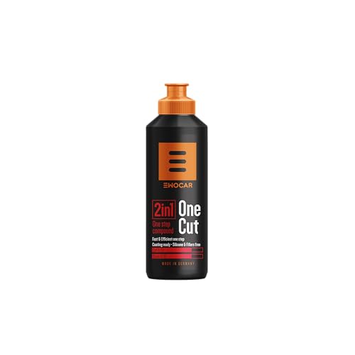 Ewocar One Cut Politur 250ml – One Step Schleif- & Finish-Politur für P2000 Schleifspuren – Wasserbasiert, Silikonfrei, Für DA & Rotary Maschinen – Profi Glanz & Swirl Entfernung von Ewocar