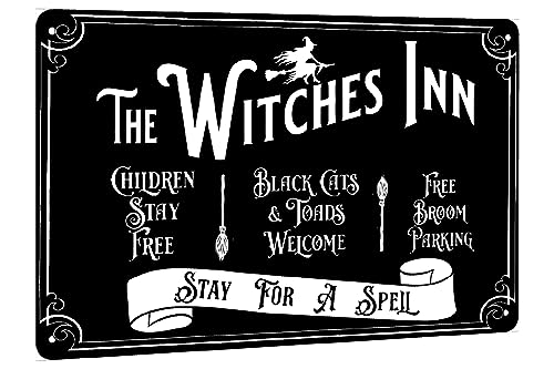 The Wicked Witch Inn Stay for a Spell Metallschild, Hexe, Küchendekoration, Halloween-Party-Dekoration, Vintage-Hexe, Heimdekoration, Wanddekoration, Plakette, 20,3 x 30,5 cm The Wicked Witch Inn Stay for a Spell Metallschild, Hexe, Küchendekoration, Halloween-Party-Dekoration, Vintage-Hexe, Heimdekoration, Wanddekoration, Plakette, 20,3 x 30,5 cm von Ewxibnc