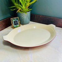 Seltene Vintage Hornsea Cinnamon Ovale Bräter/Servierschale, 1980Er Jahre Retro von ExAnimoBespoke