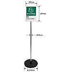 ExaClair Bodenschild-Halter Acryl Aluminium Schwarz, Transparent A4 5 Stück ExaClair Bodenschild-Halter Acryl Aluminium Schwarz, Transparent A4 5 Stück von ExaClair