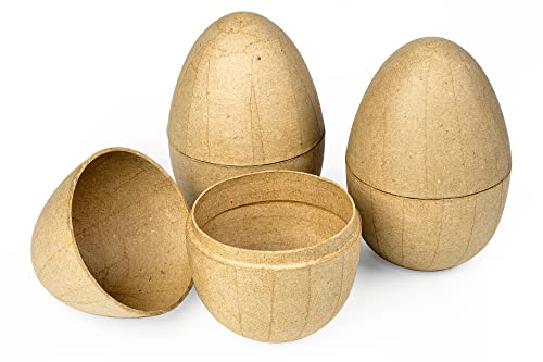 3Stk. Pappmaché Eier teilbar 13cm hoch ø8,8cm Decopatch Serviettentechnik Ostern von ExaClair