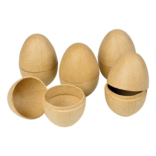 5Stk. Pappmaché Eier teilbar 8,4cm hoch ø6cm Decopatch Serviettentechnik Ostern von décopatch