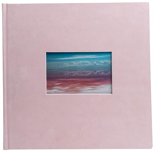 EXACOMPTA - Ref. 16357E – Fotoalbum Skandi – 60 Fotos – 30 weiße Seiten – Format 25 x 25 cm – Einband in Velours-Optik – Personalisierungsfenster mit Sichtfenster für Urlaub von Exacompta