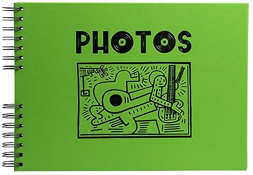 Exacompta - Ref. 16784E – Spiralalbum Musicart grün – 150 Fotos – 50 schwarze Seiten – Format 32 x 22 cm – grüner Einband mit schwarzer Designmarkierung von Exacompta