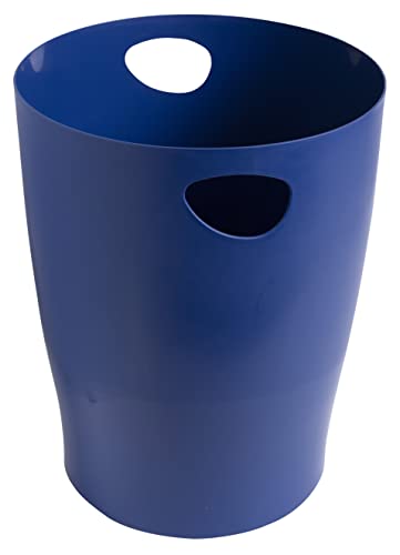 EXACOMPTA - Ref. 45303D - Set mit 8 Papierkörben ECOBIN BeeBlue mit Griffen - Volumen 15 Liter - Maße 26,3 x 26,3 x 33,5 cm - für Büro oder Zuhause - Farbe Marineblau von EXACOMPTA
