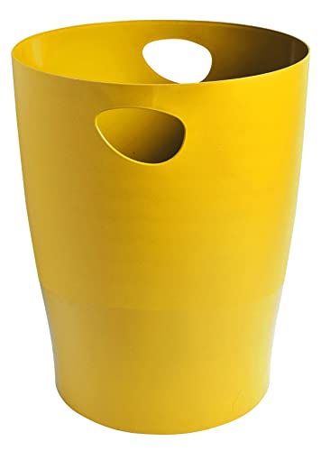 EXACOMPTA - Ref. 45308D - Set mit 8 Papierkörben ECOBIN BeeBlue mit Griffen - Volumen 15 Liter - Maße 26,3 x 26,3 x 33,5 cm - für Büro oder Zuhause - Farbe Safran von EXACOMPTA