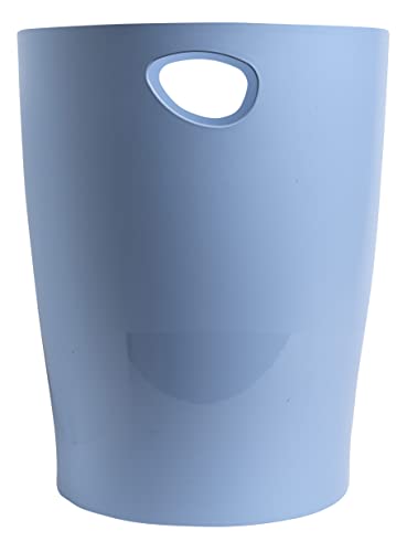 EXACOMPTA - Ref. 45309D - Set mit 8 Papierkörben ECOBIN BeeBlue mit Griffen - Volumen 15 Liter - Maße 26,3 x 26,3 x 33,5 cm - für Büro oder Zuhause - Farbe Hellblau von EXACOMPTA