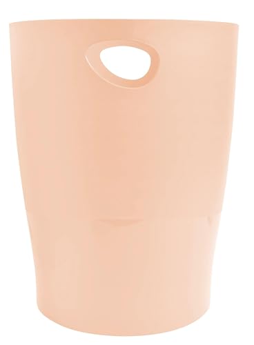 EXACOMPTA - Ref. 45361D ECOBIN Aquarel Papierkörbe mit Griffen, großes Fassungsvermögen, 15 l, Maße: 26,3 x 26,3 x 33,5 cm, für Büro oder Zuhause, Korallenrot von Exacompta