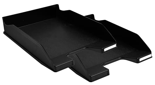 Exacompta 113014SD 2er Pack Briefablage Combo Midi Eco aus recyceltem Kunststoff DIN A4. Idealer Briefkorb für Ihre Organisation. Robuster und stapelbarer Ablagekorb Blauer Engel schwarz Exacompta 113014SD 2er Pack Briefablage Combo Midi Eco aus recyceltem Kunststoff DIN A4. Idealer Briefkorb für Ihre Organisation. Robuster und stapelbarer Ablagekorb Blauer Engel schwarz von Exacompta