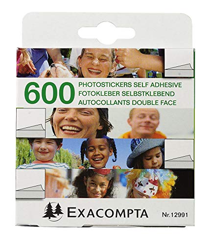 Exacompta 12991E Premium Fotoecken 600 Stück doppelseitig selbstklebende Fotoecken 10 x 60 Stück transparent von Exacompta