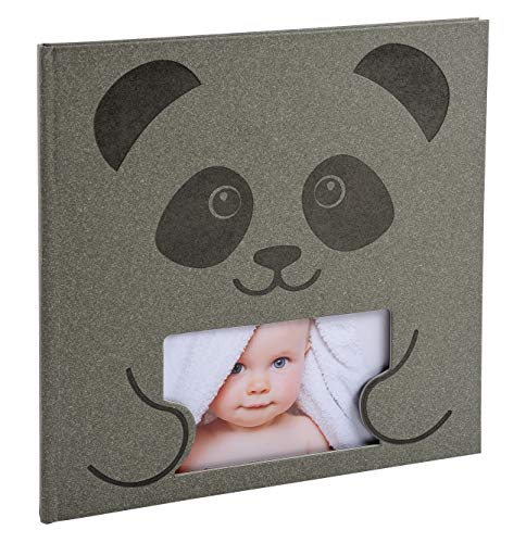 Exacompta 14561E Premium Fotoalbum Zephire mit Pandamotiv, 30 Seiten, quadratisch, perfekt für Ihre Baby- und Kinderfotos zum selbstgestalten Fotobuch grau von Exacompta