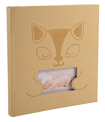 Exacompta 16562E Premium Fotoalbum Zephire mit Katzenmotiv, 30 Seiten, rechteckig, perfekt für Ihre Baby- und Kinderfotos zum selbstgestalten Fotobuch beige von Exacompta