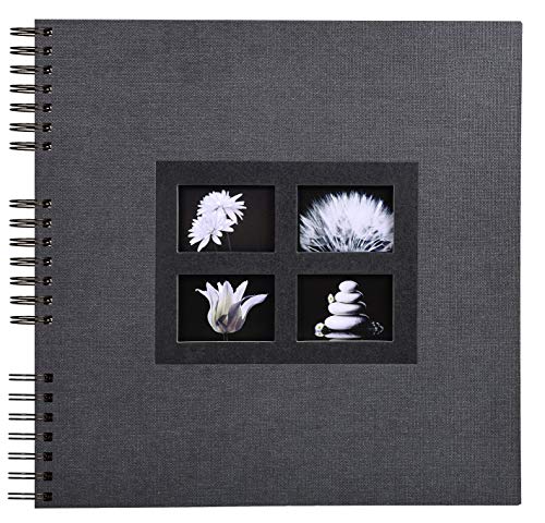 Exacompta 16841E Premium Fotoalbum Passion mit 50 schwarzen Seiten, perfekt für Ihre Fotos zum selbstgestalten Fotobuch Spiralalbum schwarz, 32 x 32 cm von Exacompta